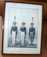 Preussen Milit&auml;r  Infanterie  Uniform -Aquatinta / Radierung J&uuml;gel, nach Lieder