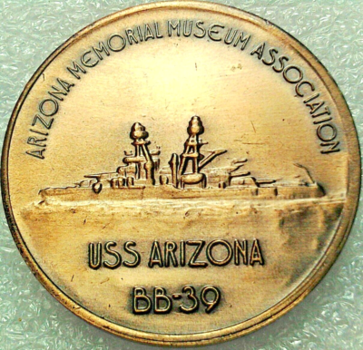 Pearl Harbor USS Arizona Memorial Museum Foundation BB-39 Bronze