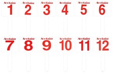 Acclaim Bowling Club Bianco Polvere Rivestito Metal Rinkmarkers 31cm Alto Piste