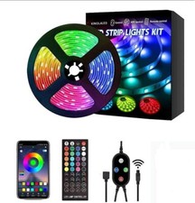Kinola Bande LED Bluetooth 5m, Bandes LED Rvb Synchronisation Musique Feux