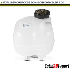 Engine Coolant Reservoir Tank w/ Cap for Jeep Cherokee 14-18 Chrysler 200 15-17