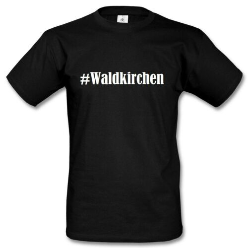 T-shirt #Waldkirchen hashtag rombo donna uomo e bambino - Foto 1 di 3