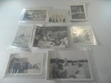 4F13 Vintage estate photo lot of 9 photos 1940's parade float US Army Navy cars