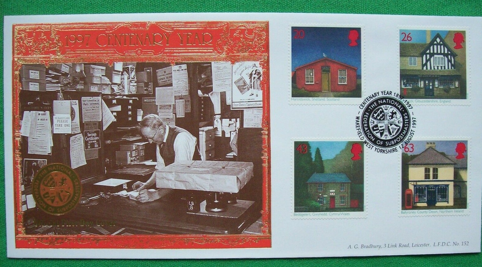 3 Royal Mail FDC Benham BadenPowell, Golden Wedding Anniversary & Post