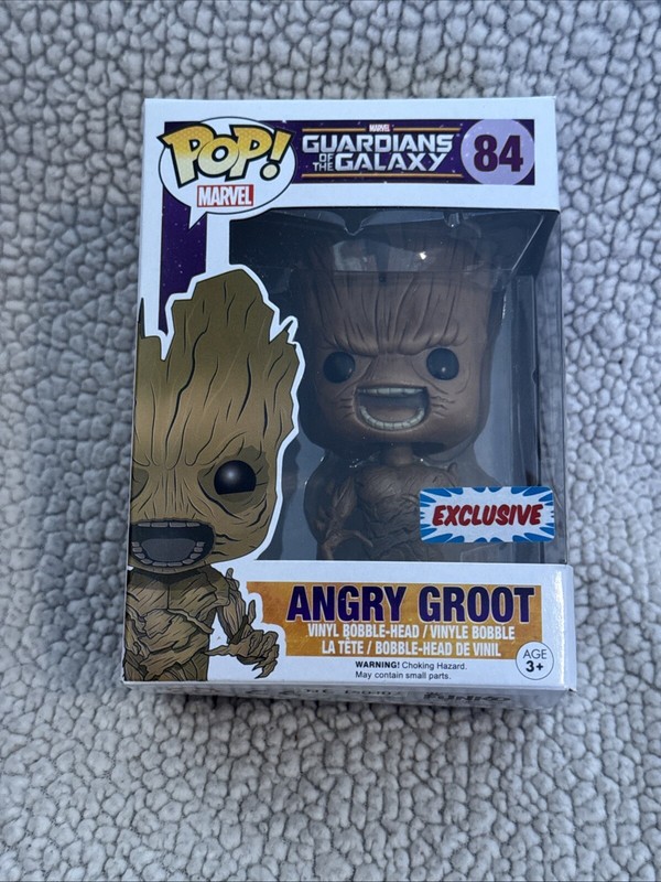 Funko Pop! Marvel #84 Guardians Of The Galaxy Angry Groot Exclusive Bobble NEW