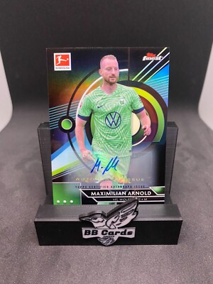 Topps Finest Bundesliga 2022/23 Maximilian Arnold Auto /150 VfL Wolfsburg