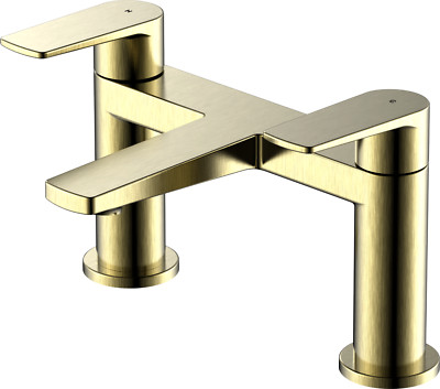 BD Direct Brushed Gold Deck montiert Badewannenfüller