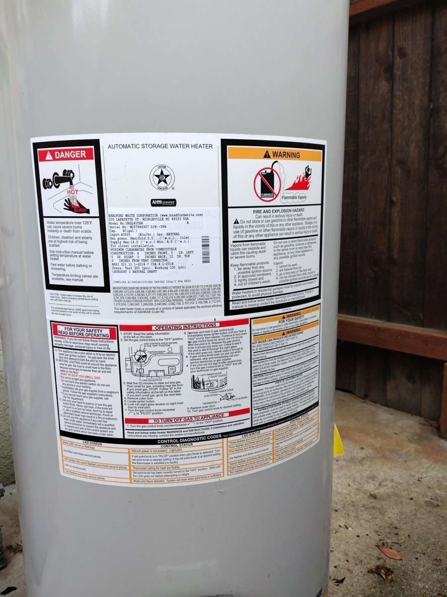 Heater Thermostat Bradford White Water Heater Not Lighting Heater