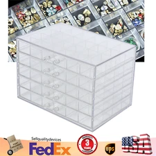 120 Grids Nail Art Storage Case Rhinestones Beads Plastic Empty Organizer Box