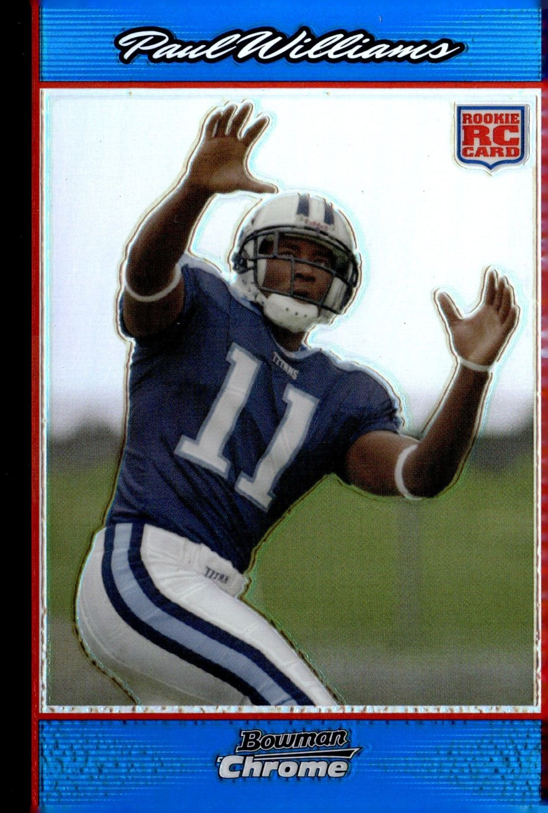 Paul Williams Bowman Chrome #BC87 Blue Refractor