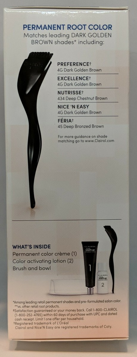 Clairol Root Touch Up - Permanent Hair Color Dye Kit 4G matche