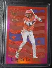 2025 Topps Archives Elly De La Cruz Cyber Stats Red Parallel Color Match /25
