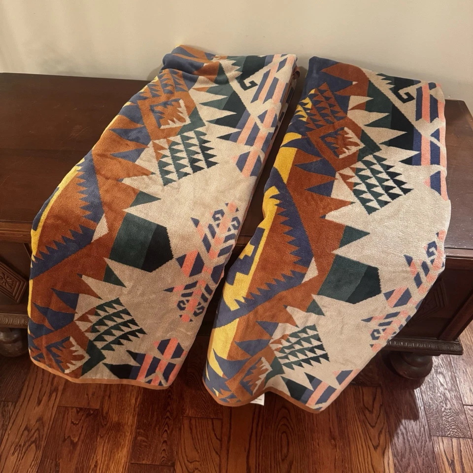 Nueva manta toalla de playa Two Pendleton viaje oeste brillante suroeste 40 X 70 Foto 2 de 4