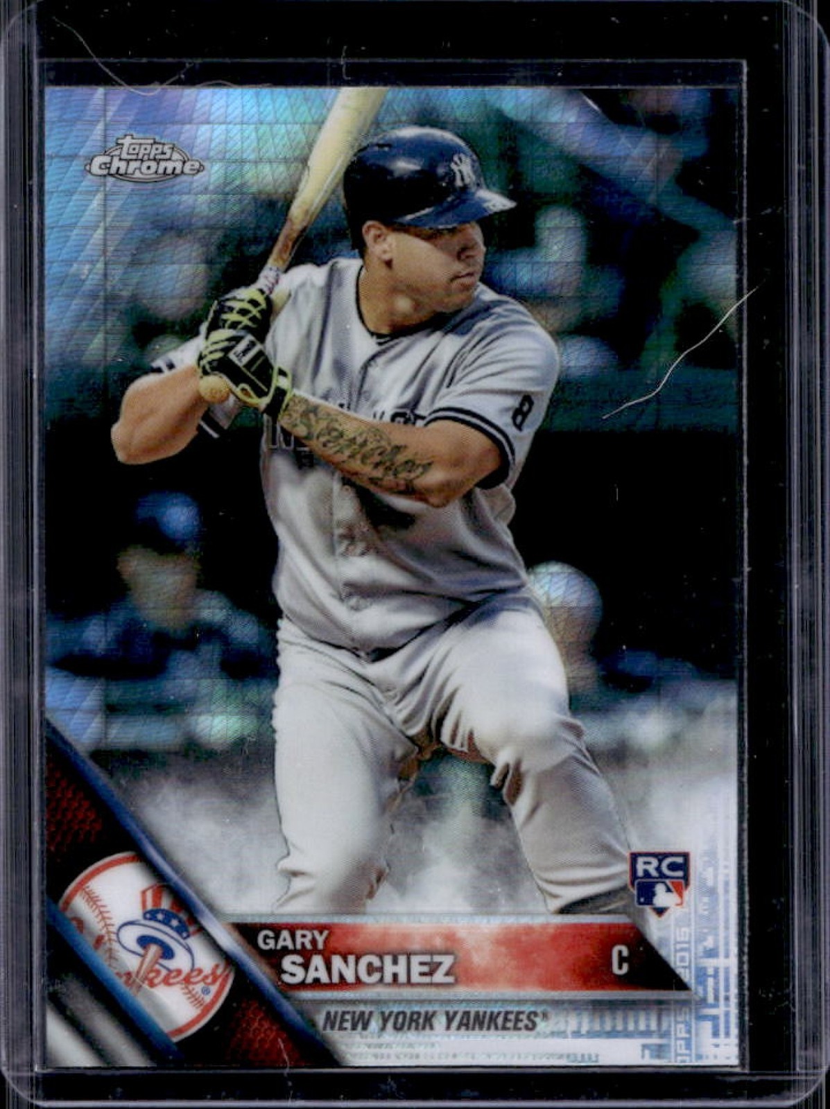2016 Topps Chrome Gary Sanchez RC Prism Refractor Rookie #143 Yankees