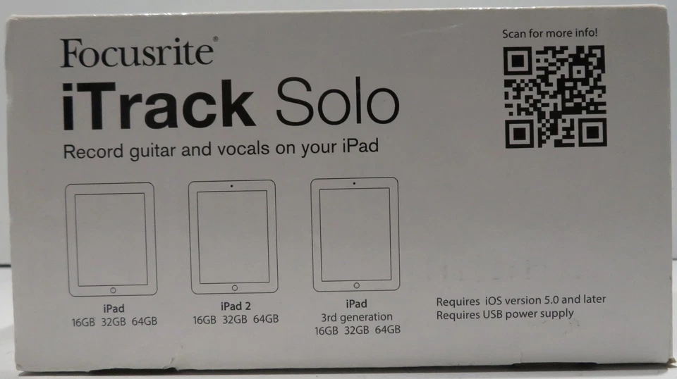Focusrite ITRACK SOLO LIGHTNING USB Audio Recording Interface For iPad/Mac - Image 2 of 4