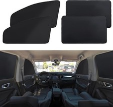 Car Window Shades, 4 Pcs Privacy Curtains, 100 Block Light Color: Black-4PCS