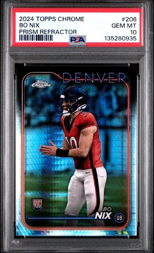 2024 TOPPS CHROME PRISM REFRACTOR #206 BO NIX PSA 10