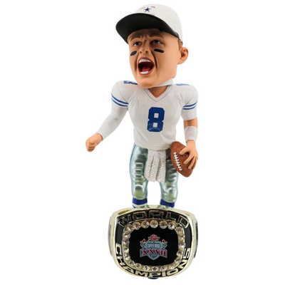 #ad Troy Aikman Dallas Cowboys Football Greats Alliance Championship Ring Bobblehead $149.99