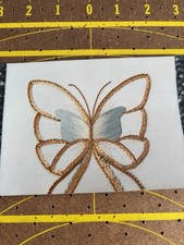 Margaret H. Doyle Embroidery Kit Unfinished Silk And Metal Butterfly 1978