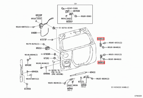 Genuine Prado 120 Series TRJ LJ KDJ GRJ Upper Lower Rear Door Tailgate Hinge x2 - Picture 14 of 18
