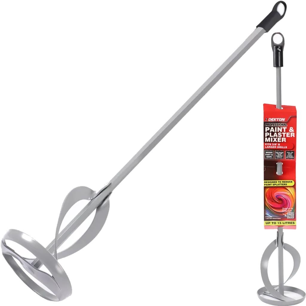 Dekton 3.5 Gallon Spiral Paint Mixer Whisk Mixing Paddle Hex Shaft Power Tool