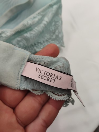 Light Blue Lace Dream Angels Lined Demi Bra 34D Victorias Secret Comfortable - Picture 3 of 7
