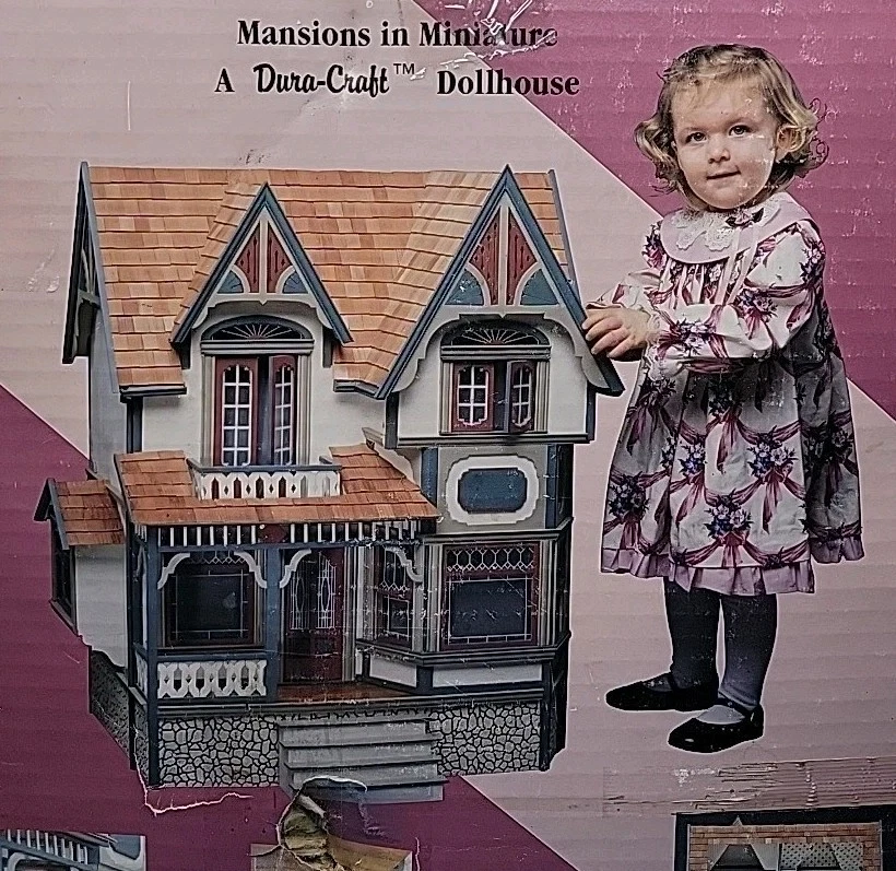 Mansiones Linfield Dura-Craft vintage en casa de muñecas miniatura - completas Foto 2 de 4