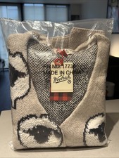 Woolrich Target Sheep Print Relaxed Cardigan Taupe Sz XXS SOLD OUT FAST SHIPPING