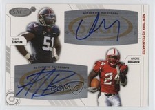 2009 SAGE Squared Dual Auto Clint Sintim Andre Brown #SA-46 Auto 0u79