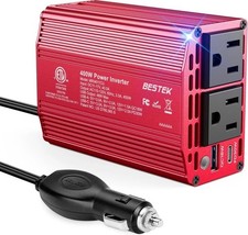 BESTEK 400W Car Power Inverter for Vehicles DC 12V to AC 110V Car Plug Adapter