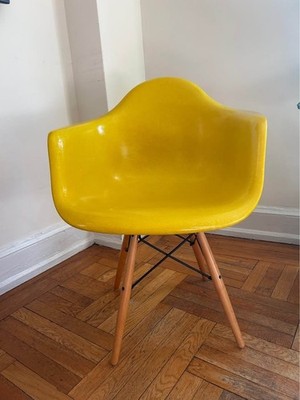 Modernica Eames chair Case Study  Dowel Swivel Armchair sunflower yellow
