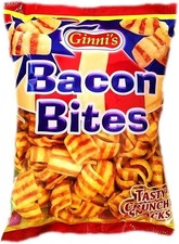 Ginni's Famous Bacon Bites 10 x 80g Savoury Bacon Flavour Snacks Crisps