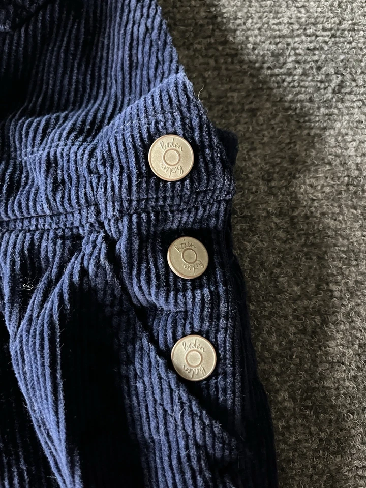 Mono vintage mini suelo niños 5 6 años peto pana azul marino Foto 2 de 4