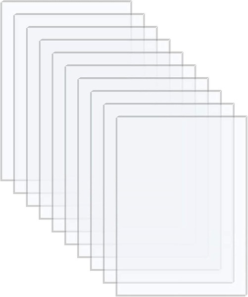 Acrylglas Platten 10Er Set Transparent 13X18Cm 1Mm Zuschnitt Fotorahmen Glas-image