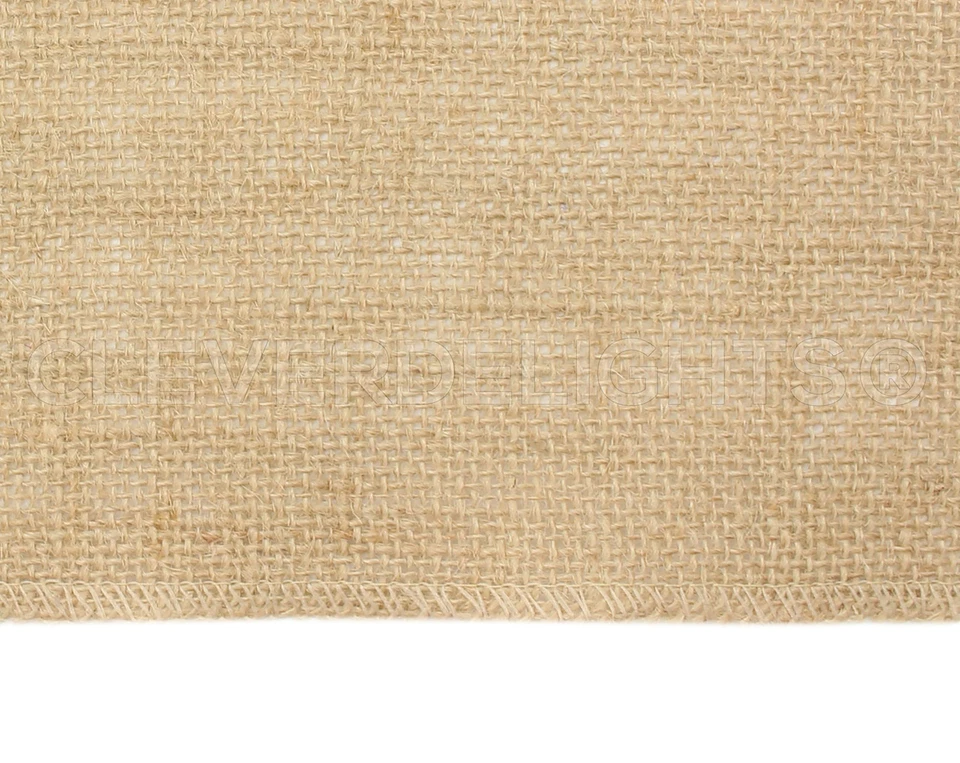 12" Premium Burlap Roll - 10 Yards - No-Fray Finished Edges - Natural Jute Bu... - Image 3 of 4