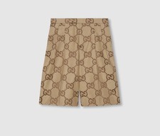 1150 Gucci Jumbo GG Canvas monogram shorts Beige Ebony men size 46 Small Or Med