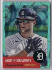 Austin Meadows SP 2022 Topps Chrome Platinum Aqua Lava 41/299 #49 Detroit Tigers