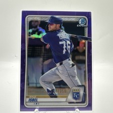 Kyle Isbel Royals Purple Refractor /250 2020 Bowman Draft Chrome #BD-182 🔥