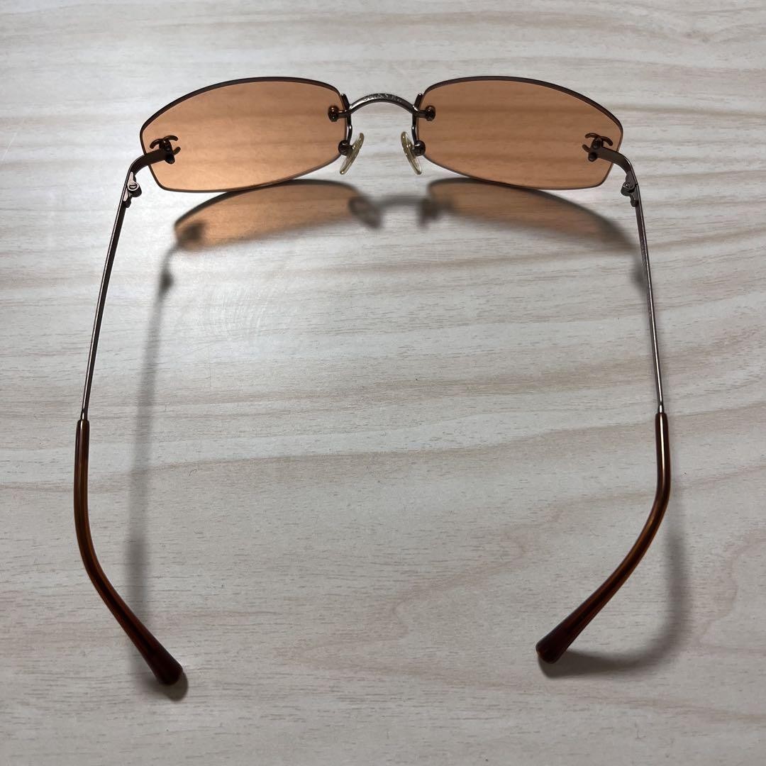 CHANEL 4002 c.116/74 Brown Sunglasses Coco Mark Logo With Case