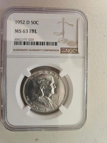 1952 D NGC MS 63 FBL Franklin Half Dollar 4962197-029 Beautiful Coin