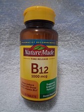 Nature Made Vitamin B12 1000 mcg Time Release Tabs 75 Ct. Energy Supp. Exp 06/26