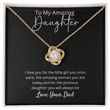 To My Daughter Necklace From Dad Christmas Gift for Daughter Sterling Silver