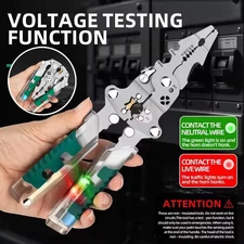 Foldable Wire Stripper Crimper Cutter Multi Tool for Electricians TL