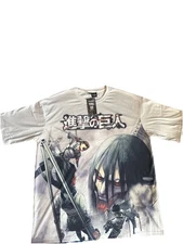 Attack On Titan Shirt Sz L Romwe Eren Yeager Mikasa Ackerman