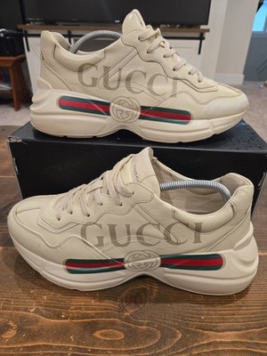 Gucci Rython GG    Gucci Logo   Size 10 Gucci (US 11) Beige Off-White Preowned 