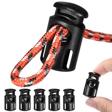 10pcs Paracord Cord Locks for Drawstring, 28  15  11 mm, Black