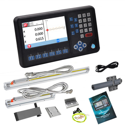 3 Axis LCD DRO Multi-function Digital Readout Display 2pcs of Linear Scale