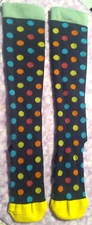 Compression Socks Womens Knee High Medical 20-30 mmHG small POLKA DOTS opened