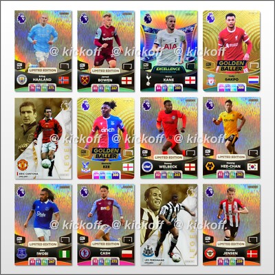 Panini Premier League Cards Panini Premier League Adrenalyn XL 2024 Cards - LIMITED  EDITION Golden Ballers & Legends Soccer Cards 2025