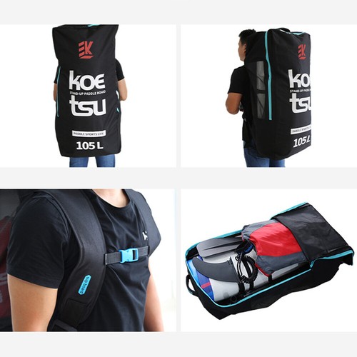KOETSU 80L/105L Borsa da Paddleboard Gonfiabile Grande Capacità Durevole Borsa da Surf - Foto 13 di 17